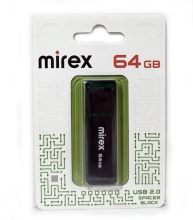 Флеш накопитель 64GB MIREX SPACER BLACK USB 2.0