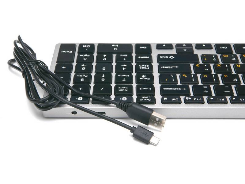 Клавиатура беспроводная Gembird KBW-2 Bluetooth 106 кл. ножничный механизм бесшумная
