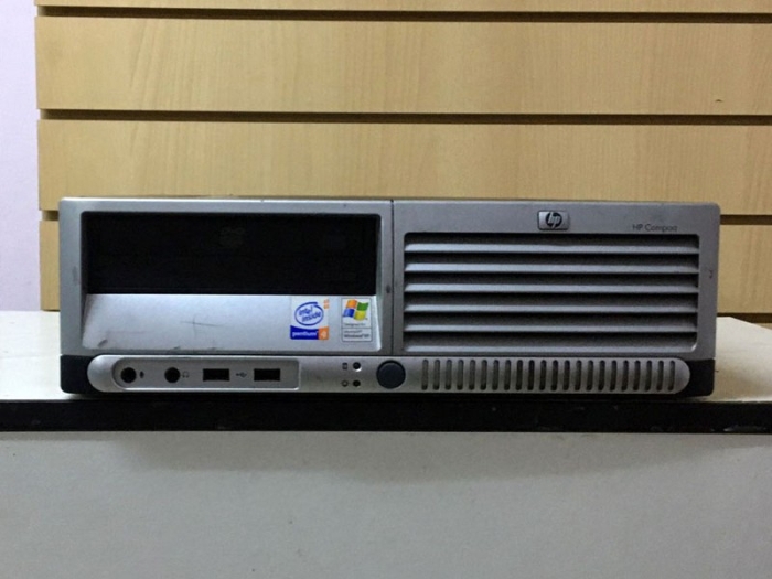 HP dc7100 775 Socket 1 ядро P520 - 2,8Ghz 4x0,25Gb DDR1 (3200) 160Gb IDE чип i915G видеокарта int 128 черный slim 240W DVD-RW