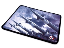 Коврик для мыши Gembird MP-GAME32 рисунок- "ракеты" размеры 250х200х3мм ткань+резина оверлок