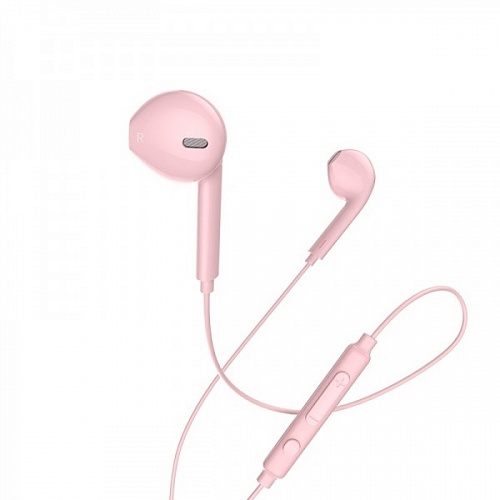 Наушники-вставки с микрофоном Hoco M55, розовый