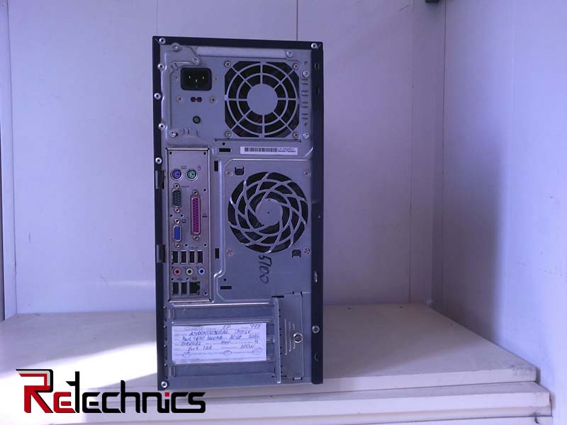 HP dc5100 775 Socket 1 ядро P640 - 3.20Ghz 2x1Gb DDR2 (6400) 80Gb SATA чип 915 видеокарта int 192Mb черный mATX 300W DVD-RW