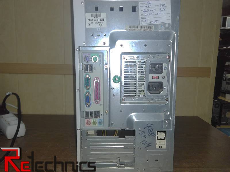 Системный блок Fujitsu Siemens 478 Pentium 4 - 2.60GHz 768Mb DDR1 ---- видео 64Mb сеть звук USB 2.0