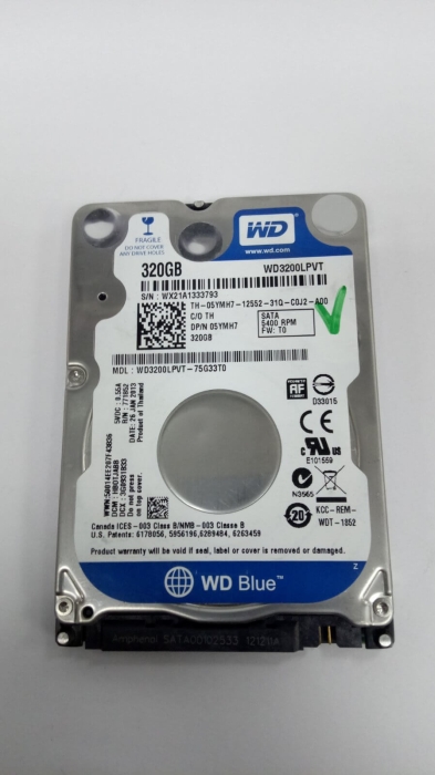 Жесткий диск 2.5" 320Gb Sata WD Blue Mobile WD3200LPVT