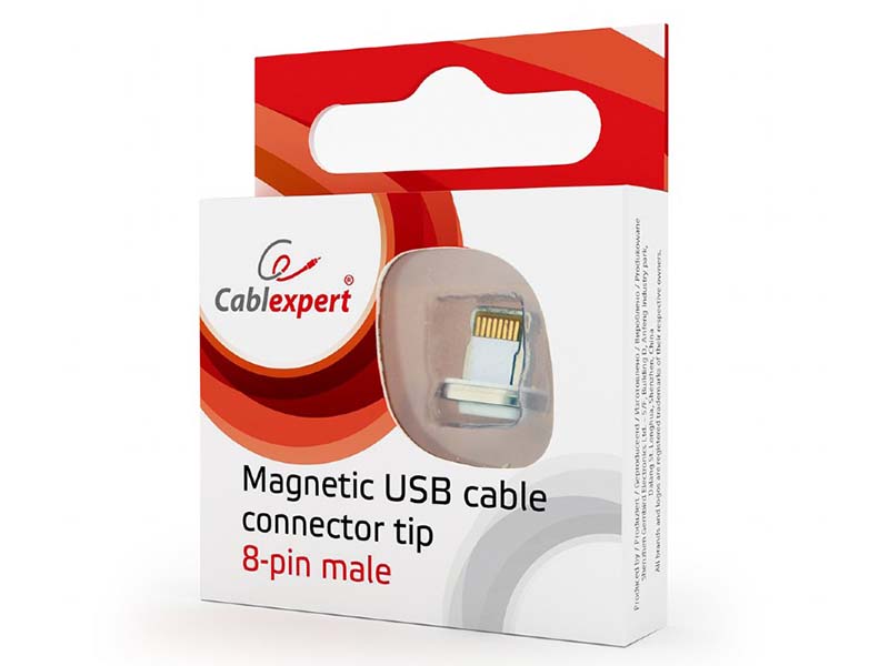 Адаптер lightning Cablexpert CC-USB2-AMLM-8P для магнитного кабеля коробка