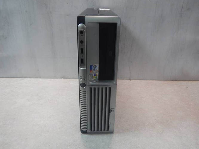 HP dc7100 775 Socket 1 ядро P520 - 2,8Ghz 4x0,25Gb DDR1 (3200) 80Gb SATA чип 915 видеокарта int 128Mb черный slim 240W DVD-R