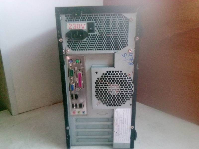 478 Socket 1 ядро Pentium 4 - 3,00Ghz 4x0,25Gb DDR1 (2700) 80Gb IDE чип 865 видеокарта int 128mb черный mATX 300W
