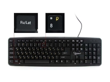 Клавиатура Gembird KB-8320U-Ru_Lat-BL черный USB