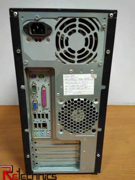 Системный блок HP dx2000 478 Socket Celeron D - 3.06GHz 1024Mb DDR1 40Gb IDE видео 96Mb сеть звук USB 2.0
