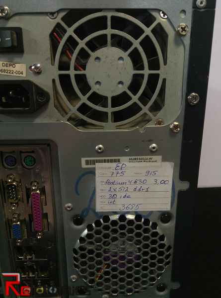 Системный блок 775 Socket Pentium 4 - 3.00GHz 1024Mb DDR1 30Gb IDE видео 256Mb сеть звук USB 2.0