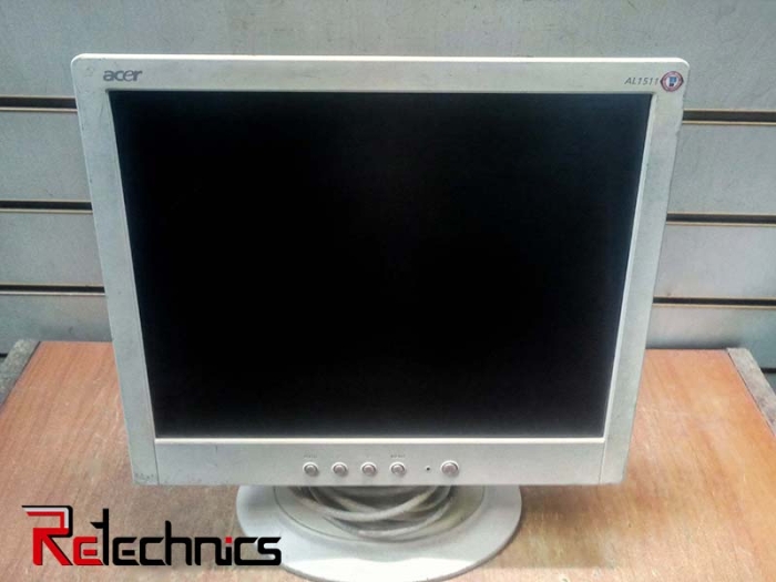 Монитор ЖК 15" 4:3 уцененный Acer AL1511 белый TFT TN 1024x768 W140H125