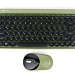 Комплект клавиатура мышь беспроводной Gembird KBS-9001 2.4ГГц зел. 84 кл. 1600 DPI