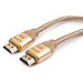 Кабель HDMI Cablexpert, серия Gold, 1 м, v1.4, M/M, золотой, позол.разъемы, алюминиевый корпус