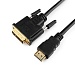 Кабель HDMI-DVI Cablexpert CC-HDMI-DVI-15, 19M/19M, 4.5м, single link, черный, позол.разъемы, экран
