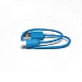 Кабель USB для зарядки microUSB устройств 30см голубой