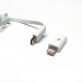 Кабель USB для зарядки microUSB+iPhone устройств 50см белый