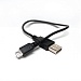 Кабель USB для зарядки microUSB устройств 30см черный