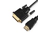 Кабель HDMI-DVI Cablexpert CC-HDMI-DVI-10 19M/19M 3.0м single link черный позол.разъемы экран