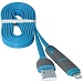 Кабель USB10-03BP синий MicroUSB + Lightning 1м