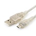Кабель USB 2.0 Pro Cablexpert CCP-mUSB2-AMBM-6-TR AM/microBM 1.8м экран феррит.кольцо прозрачны