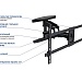 Кронштейн для LED/LCD телевизоров Kromax ATLANTIS-65 black до 45 кг