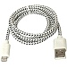 Кабель Defender ACH01-03T USB(AM) - Lightning(M) тканевая оплетка кабеля чёрный - белый 1м
