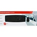 Комплект клавиатура мышь беспроводной Gembird KBS-8000 2.4ГГц черный 104 клавиши+3 кнопки+колесо кнопка 1600 DPI батарейки в комплекте