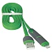 Кабель USB10-03BP зеленый MicroUSB+Lightning 1м