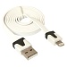 Кабель Defender ACH01-03P USB(AM) - Lightning(M) плоский кабель белый + чёрная вставка 1м