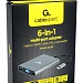 Адаптер интерфейсов Cablexpert A-CM-COMBO6-01, USB-CM 6-в-1 (Hub3.0, HDMI, VGA, кардридер, стерео