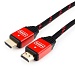 Кабель HDMI Cablexpert, серия Gold, 3 м, v1.4, M/M, красный, позол.разъемы, алюминиевый корпус