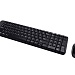 Комплект клавиатура мышь беспроводной Logitech MK220 черный USB