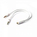 Кабель аудио Cablexpert CCAB-02-35F2M-0.2MB. 3.5 джек 4pin(F)/2х 3.5 джек(M) наушники и микрофон