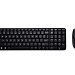 Комплект клавиатура мышь беспроводной Logitech MK220 черный USB