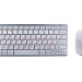 Беспроводной комплект клавиатура мышь Gembird KBS-7001-RU 2.4ГГц серебристый/белый ноутбучный механизм