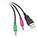 Гарнитура XtrikeMe HP-501 USB черно-красная 20000Гц проводная игровая  длина кабеля 2.4 м