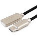 Кабель USB 2.0 Cablexpert CC-P-USBC02Bk-0.5M AM/Type-C серия Platinum длина 0.5м черный