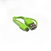 Кабель USB для зарядки microUSB устройств 30см зеленый